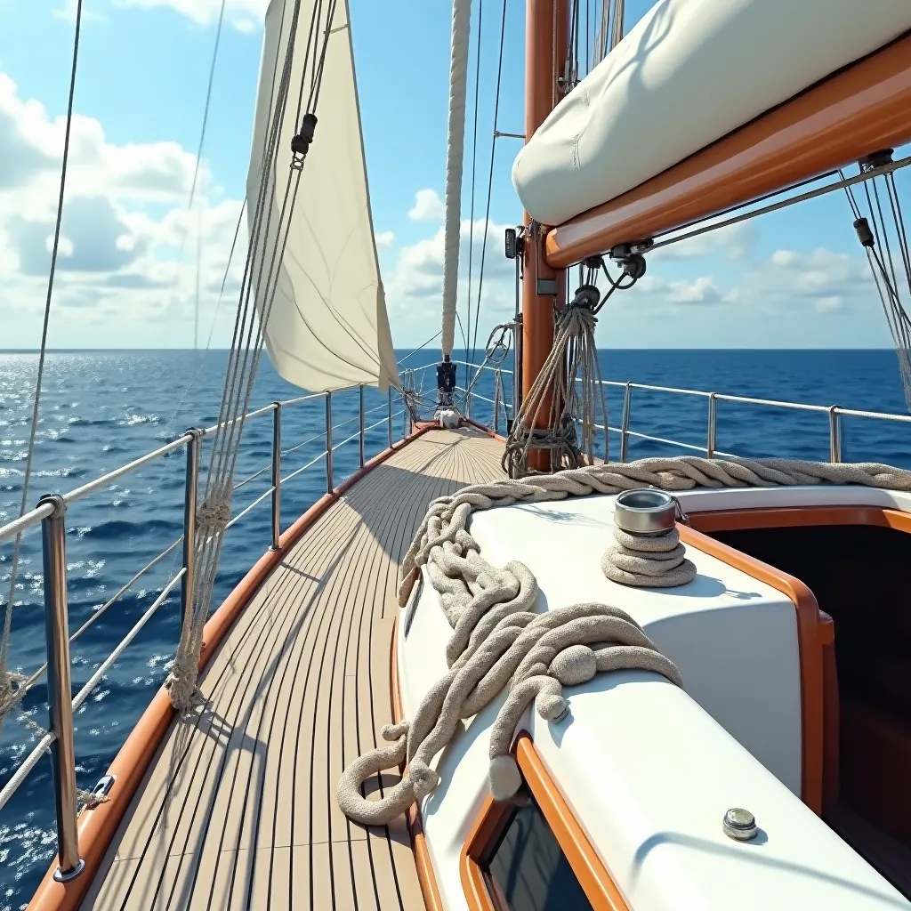 Fallen und Schoten am Segelboot