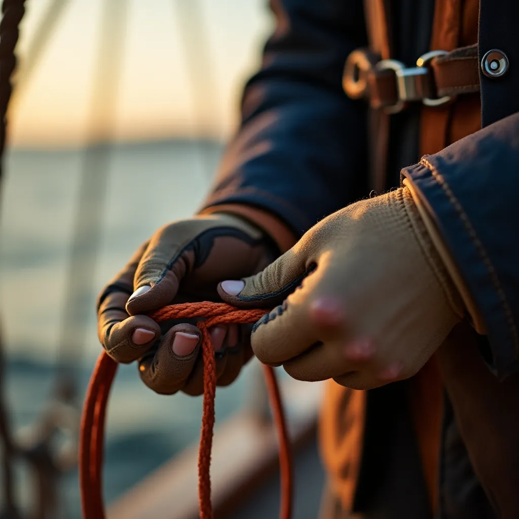 Schootstek beim Festmachen
