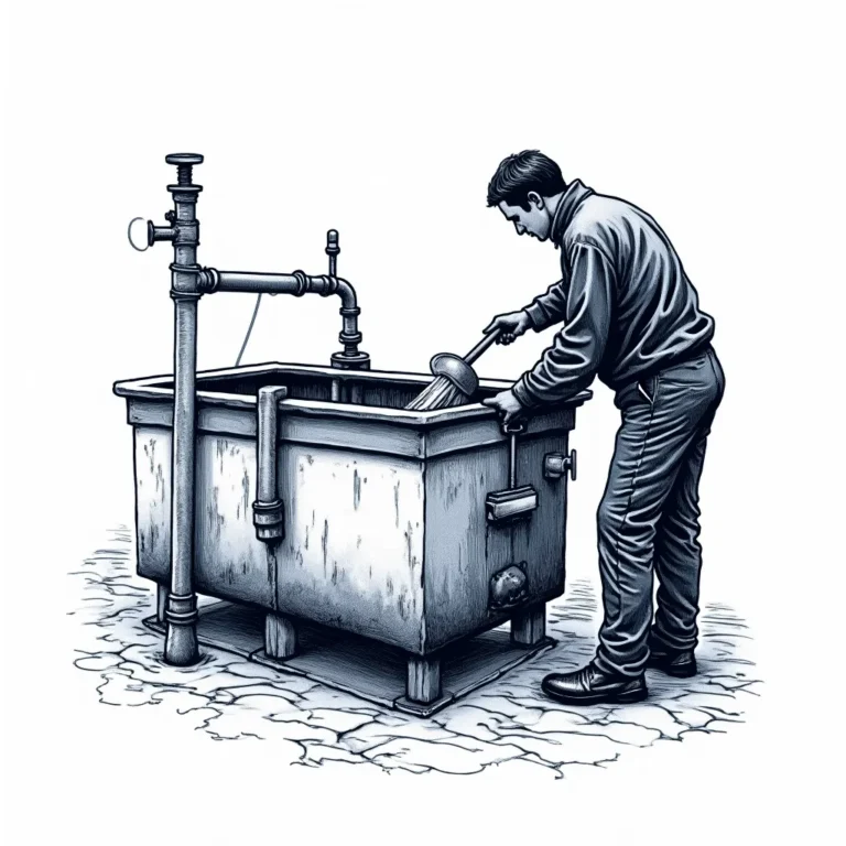 Cleaning the greywater tank avoiding odor and bacteria