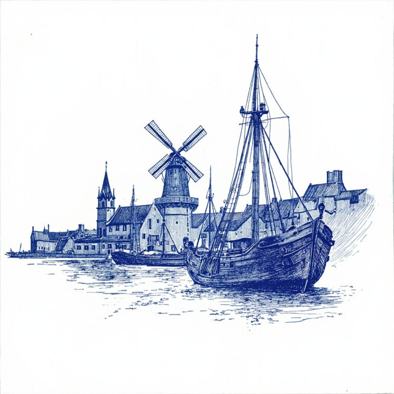 Estland und die Inseln, Tusche-Illustration